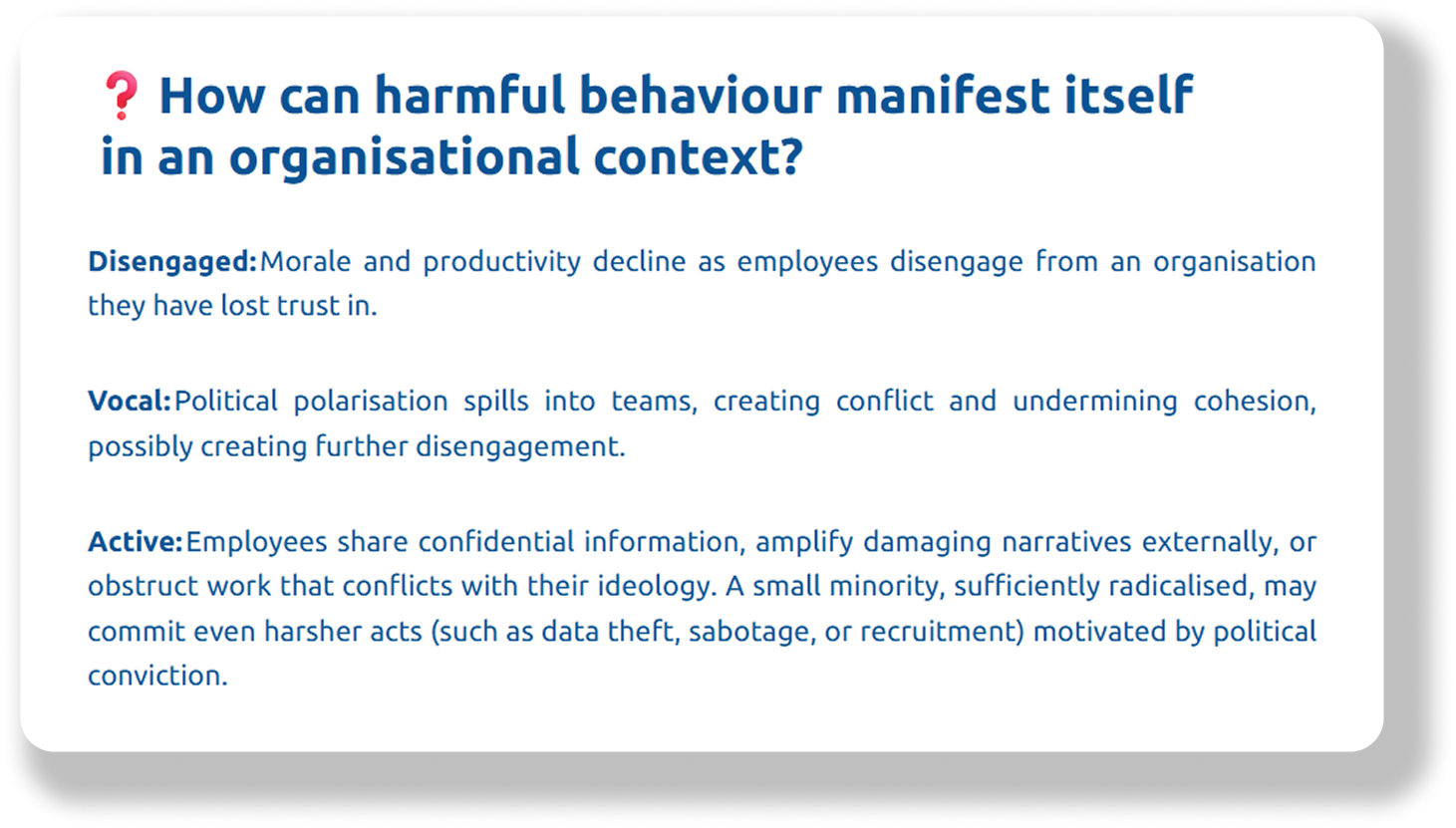 Harmful behaviour (1)